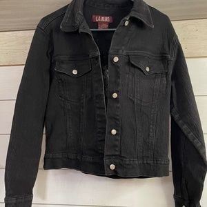 L.A.Blues Women’s Black Denim Jacket Size L